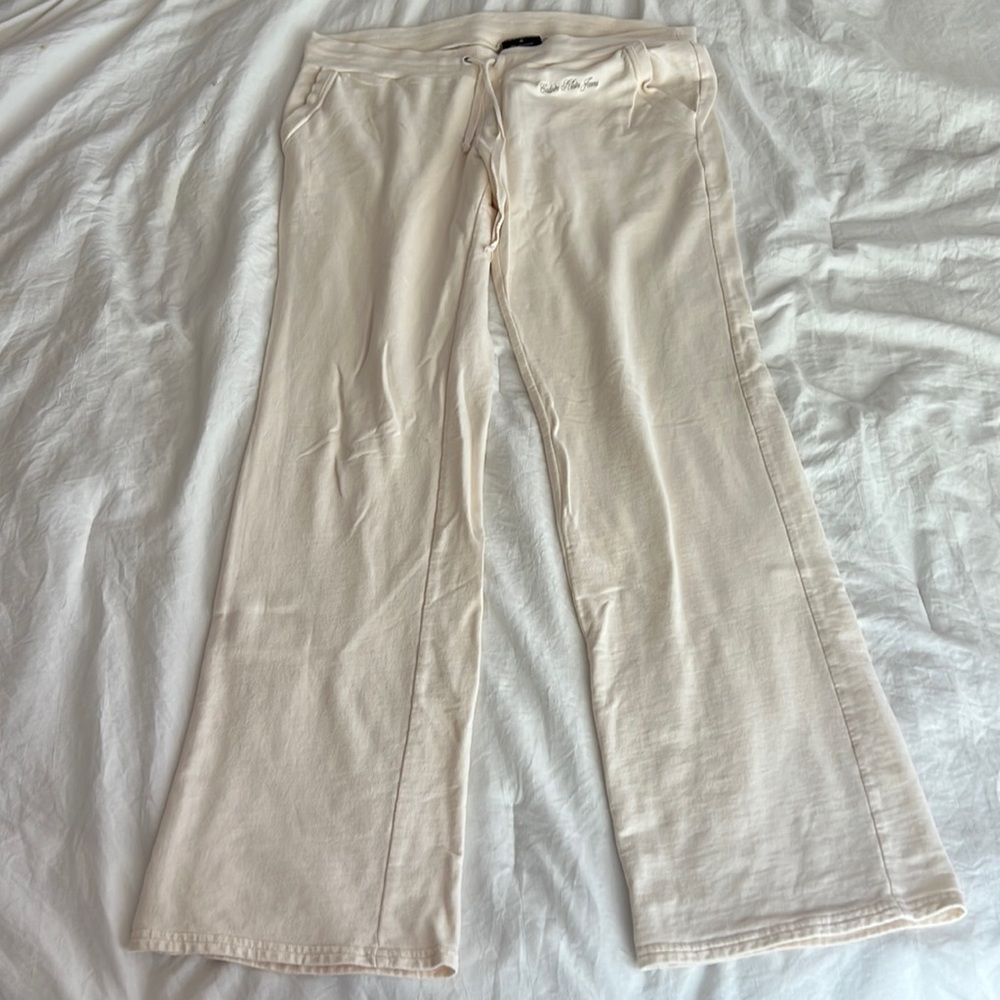 Cream Calvin Klein Jeans low waist sweatpants
